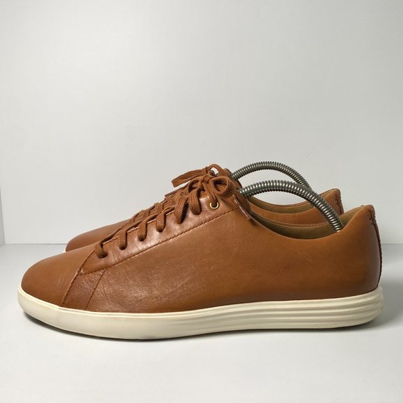 COLE HAAN Grand OS Crosscourt II Oxford Shoes Mens 10.5 Brown Tan Leather Casual main image 4